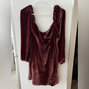 Aritzia Brown Ling Sleeve Bodycon Dress